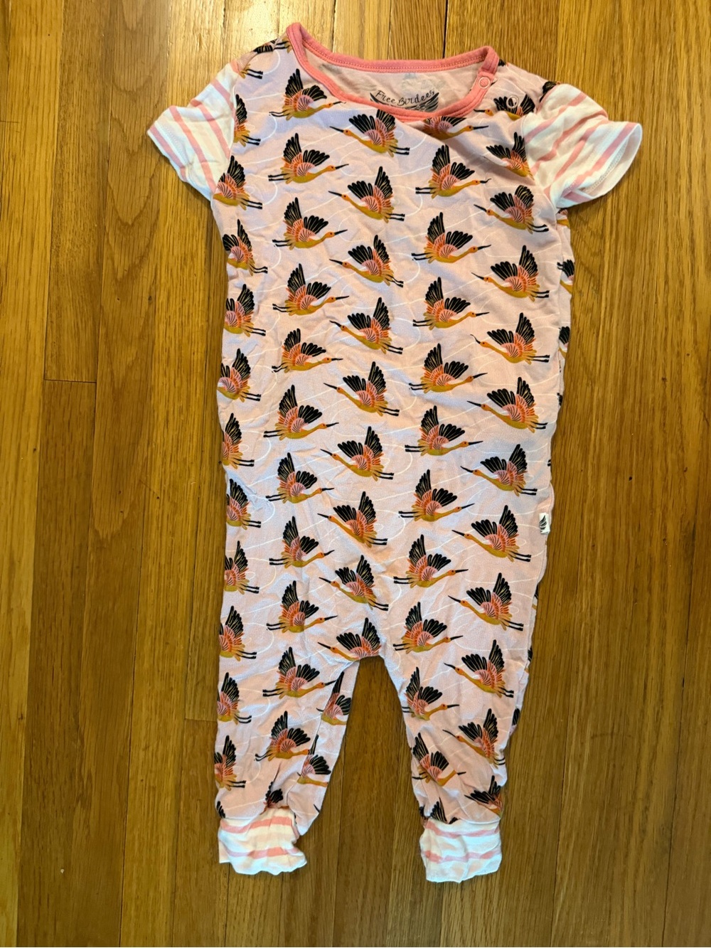 Free Birdees Cherry Blossom Cranes Romper